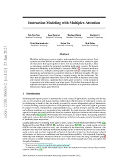 Interaction Modeling with Multiplex Attention