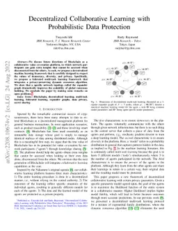 Decentralized Collaborative Learning with Probabilistic Data Protection