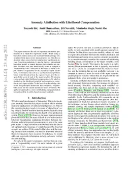 Anomaly Attribution with Likelihood Compensation