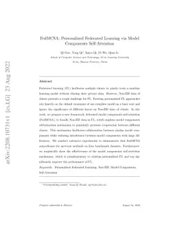 FedMCSA: Personalized Federated Learning via Model Components
  Self-Attention