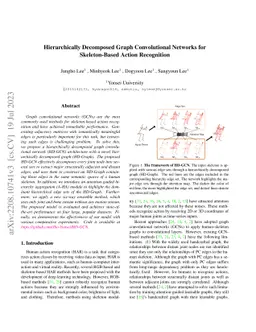 Hierarchically Decomposed Graph Convolutional Networks for
  Skeleton-Based Action Recognition
