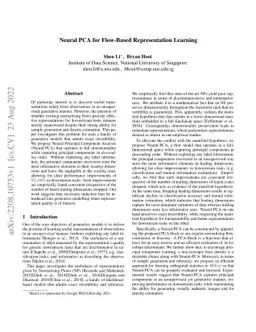 Neural PCA for Flow-Based Representation Learning