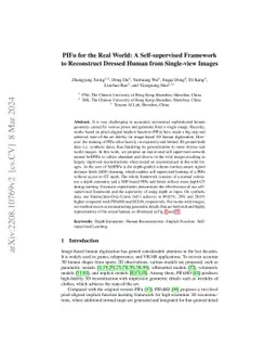 PIFu for the Real World: A Self-supervised Framework to Reconstruct
  Dressed Human from Single-view Images