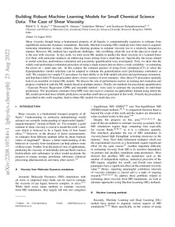 Building Robust Machine Learning Models for Small Chemical Science Data:
  The Case of Shear Viscosity
