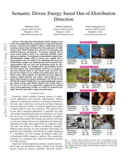 Semantic Driven Energy based Out-of-Distribution Detection