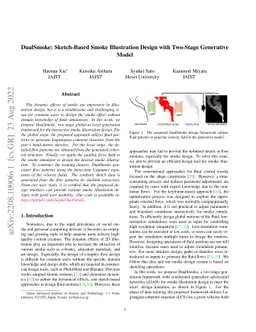 DualSmoke: Sketch-Based Smoke Illustration Design with Two-Stage
  Generative Model