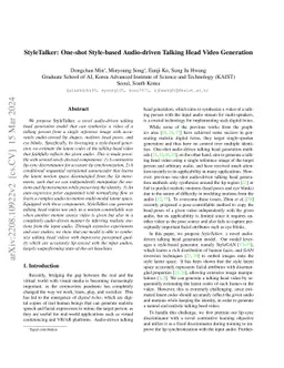 StyleTalker: One-shot Style-based Audio-driven Talking Head Video
  Generation