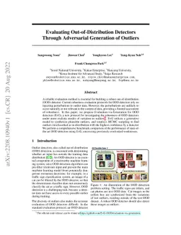 Evaluating Out-of-Distribution Detectors Through Adversarial Generation
  of Outliers