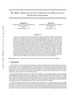 PU-MFA : Point Cloud Up-sampling via Multi-scale Features Attention