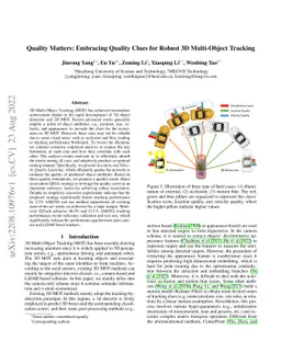 Quality Matters: Embracing Quality Clues for Robust 3D Multi-Object
  Tracking