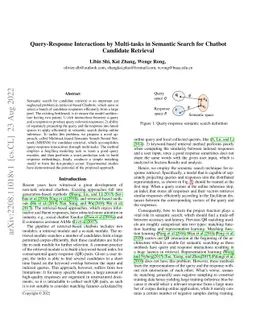 Query-Response Interactions by Multi-tasks in Semantic Search for
  Chatbot Candidate Retrieval