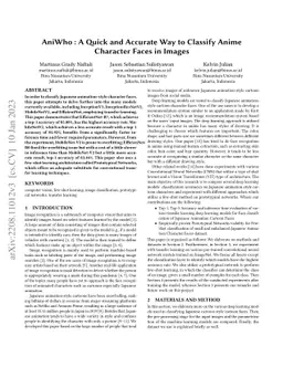 AniWho : A Quick and Accurate Way to Classify Anime Character Faces in
  Images