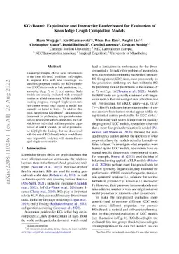 KGxBoard: Explainable and Interactive Leaderboard for Evaluation of
  Knowledge Graph Completion Models