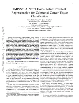 IMPaSh: A Novel Domain-shift Resistant Representation for Colorectal
  Cancer Tissue Classification