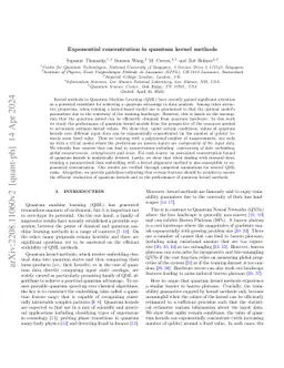 Exponential concentration in quantum kernel methods