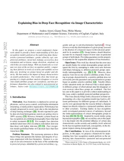 Explaining Bias in Deep Face Recognition via Image Characteristics