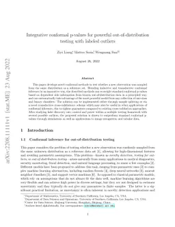 Integrative conformal p-values for powerful out-of-distribution testing
  with labeled outliers