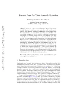 Towards Open Set Video Anomaly Detection