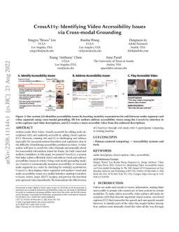 CrossA11y: Identifying Video Accessibility Issues via Cross-modal
  Grounding