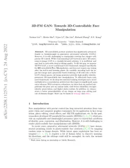 3D-FM GAN: Towards 3D-Controllable Face Manipulation