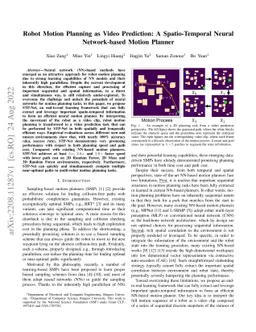 Robot Motion Planning as Video Prediction: A Spatio-Temporal Neural
  Network-based Motion Planner