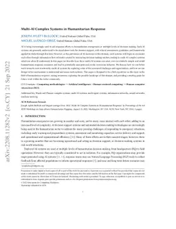 Multi-AI Complex Systems in Humanitarian Response