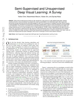 Semi-Supervised and Unsupervised Deep Visual Learning: A Survey