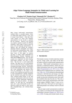 Modeling Paragraph-Level Vision-Language Semantic Alignment for
  Multi-Modal Summarization
