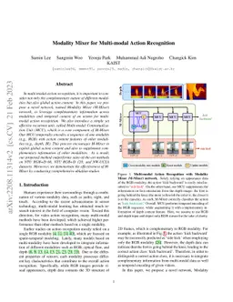 Modality Mixer for Multi-modal Action Recognition