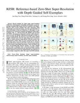 RZSR: Reference-based Zero-Shot Super-Resolution with Depth Guided
  Self-Exemplars