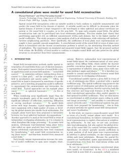A convolutional plane wave model for sound field reconstruction
