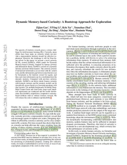 Dynamic Memory-based Curiosity: A Bootstrap Approach for Exploration