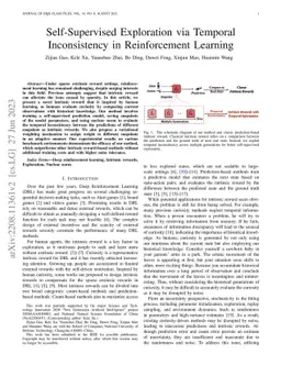Self-Supervised Exploration via Temporal Inconsistency in Reinforcement
  Learning