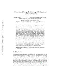 Event-based Image Deblurring with Dynamic Motion Awareness