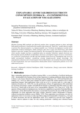 Explainable AI for tailored electricity consumption feedback -- an
  experimental evaluation of visualizations