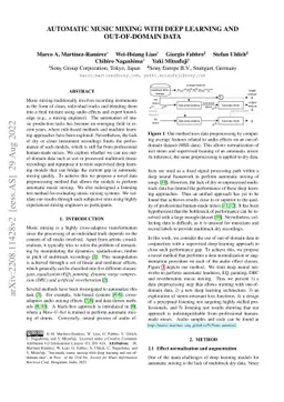 Automatic music mixing with deep learning and out-of-domain data