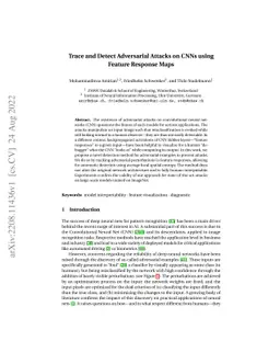 Trace and Detect Adversarial Attacks on CNNs using Feature Response Maps