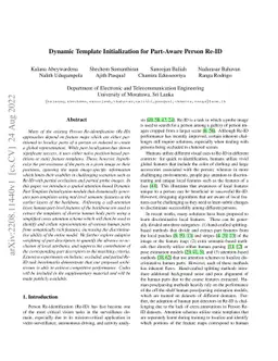 Dynamic Template Initialization for Part-Aware Person Re-ID