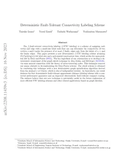 Deterministic Fault-Tolerant Connectivity Labeling Scheme