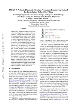 PSSAT: A Perturbed Semantic Structure Awareness Transferring Method for
  Perturbation-Robust Slot Filling