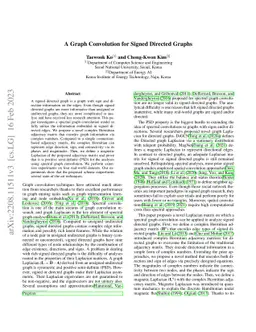 A Graph Convolution for Signed Directed Graphs