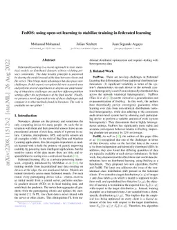 FedOS: using open-set learning to stabilize training in federated
  learning