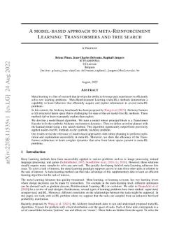 A model-based approach to meta-Reinforcement Learning: Transformers and
  tree search