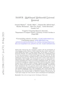 MuMUR : Multilingual Multimodal Universal Retrieval