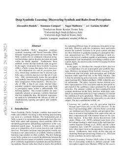 Deep Symbolic Learning: Discovering Symbols and Rules from Perceptions