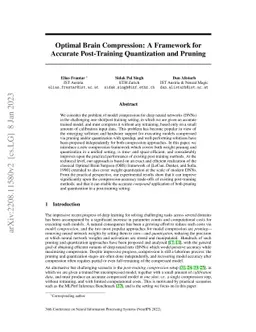 Optimal Brain Compression: A Framework for Accurate Post-Training
  Quantization and Pruning