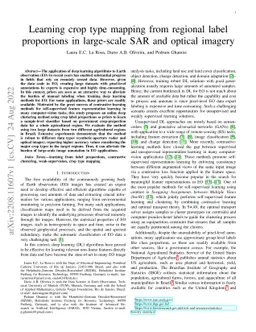 Learning crop type mapping from regional label proportions in
  large-scale SAR and optical imagery