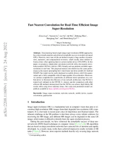 Fast Nearest Convolution for Real-Time Efficient Image Super-Resolution