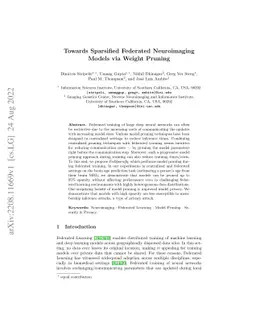 Towards Sparsified Federated Neuroimaging Models via Weight Pruning