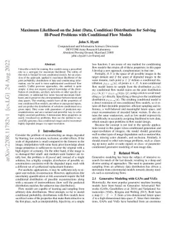 Maximum Likelihood on the Joint (Data, Condition) Distribution for
  Solving Ill-Posed Problems with Conditional Flow Models